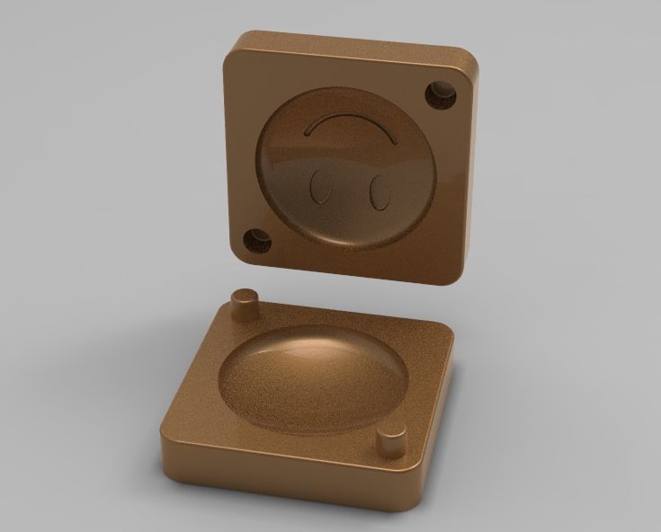 Smiling Face Mold Single 3D print model_3
