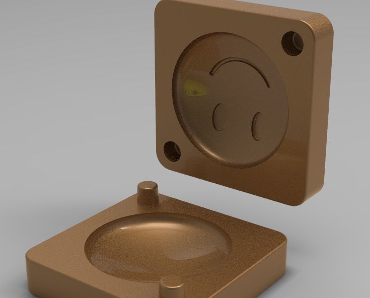Smiling Face Mold Single 3D print model_45