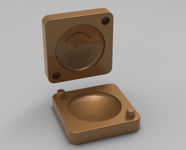 Smiling Face Mold Single 3D print model_31