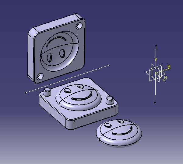 Smiling Face Mold Single 3D print model_17