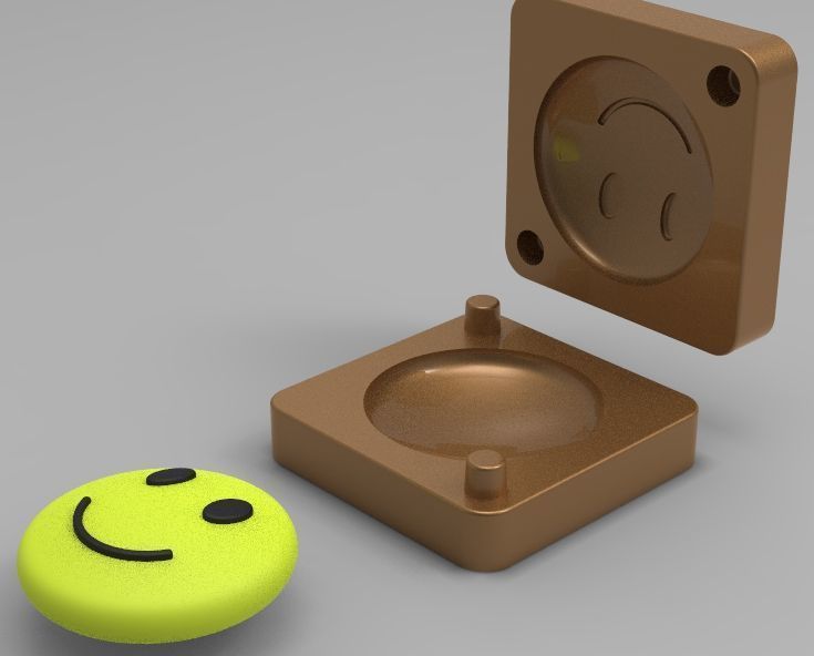 Smiling Face Mold Single 3D print model_49