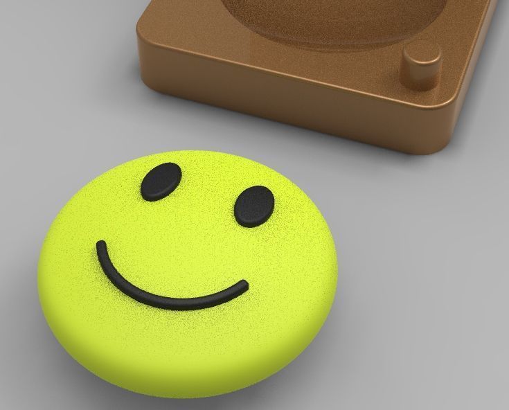 Smiling Face Mold Single 3D print model_39