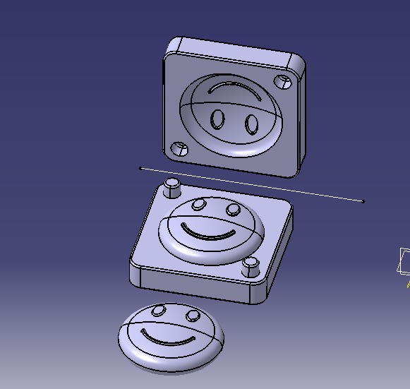 Smiling Face Mold Single 3D print model_7