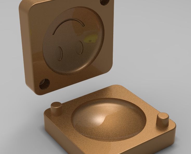Smiling Face Mold Single 3D print model_42