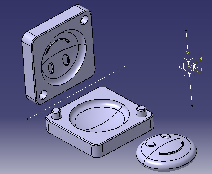 Smiling Face Mold Single 3D print model_21