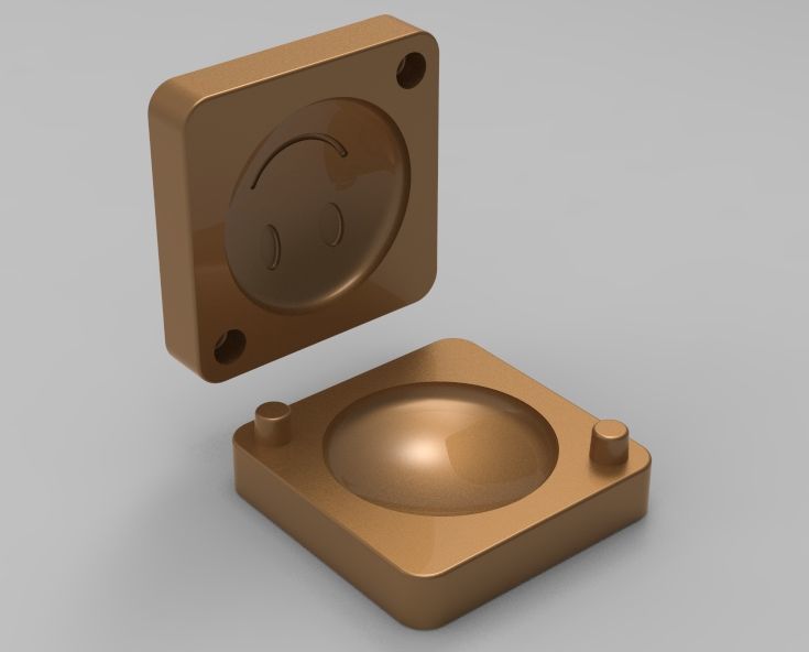 Smiling Face Mold Single 3D print model_32