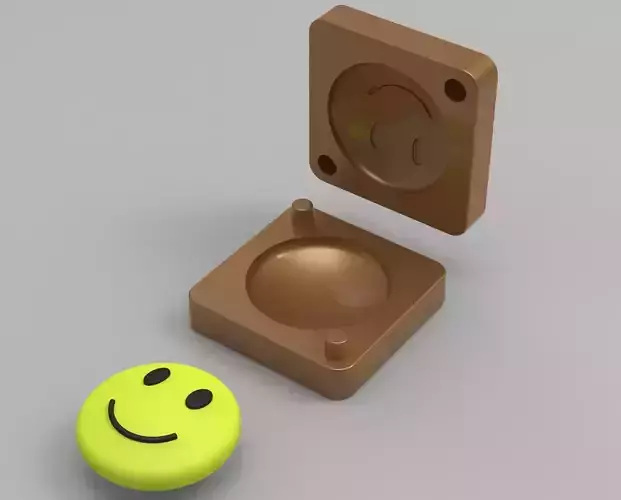 Smiling Face Mold Single 3D print model