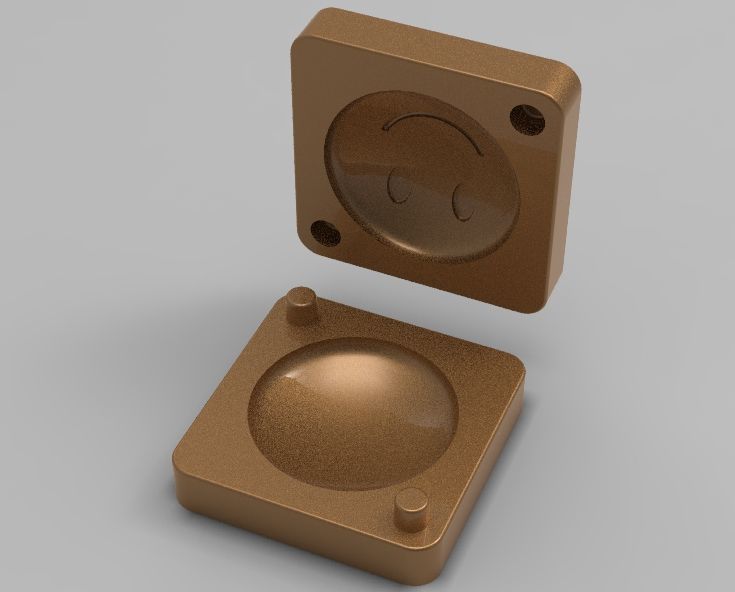 Smiling Face Mold Single 3D print model_38