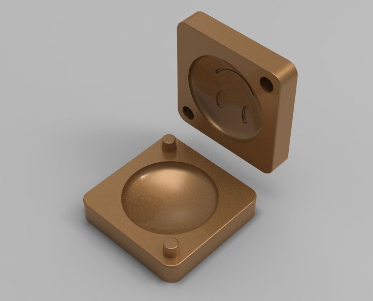 Smiling Face Mold Single 3D print model_29