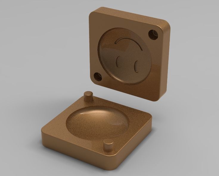 Smiling Face Mold Single 3D print model_30