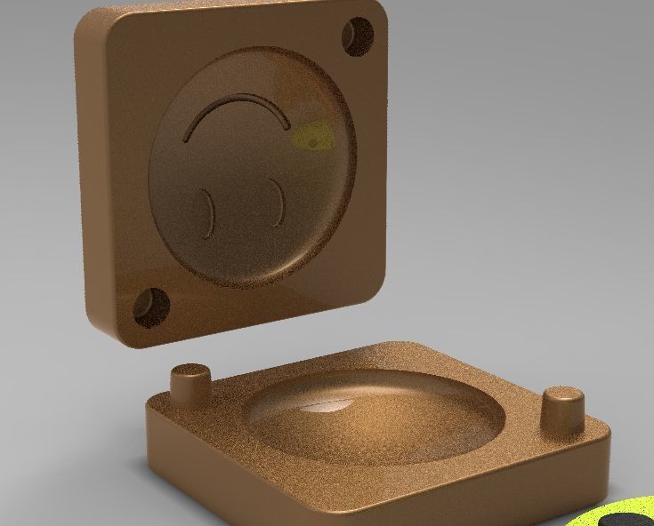 Smiling Face Mold Single 3D print model_43