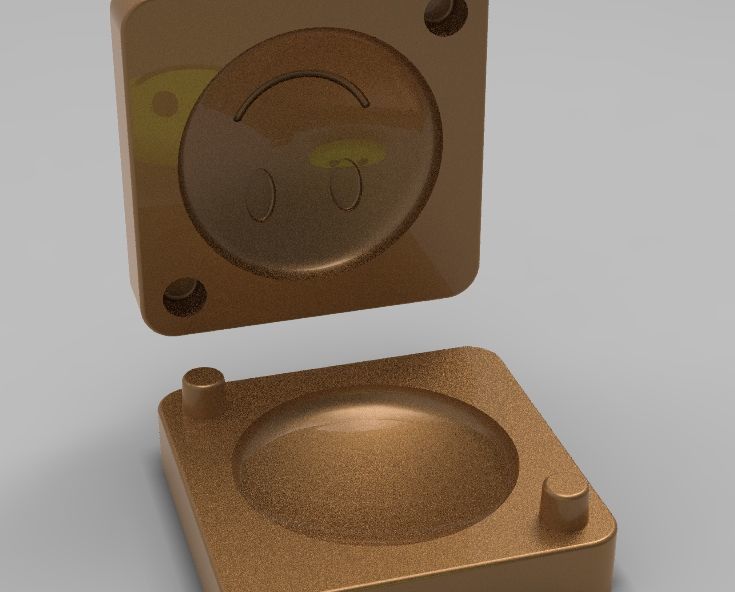Smiling Face Mold Single 3D print model_41