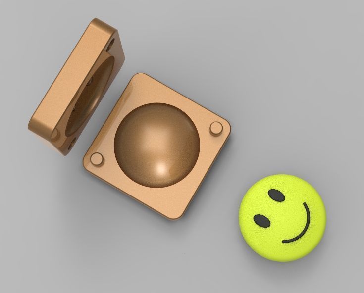Smiling Face Mold Single 3D print model_27