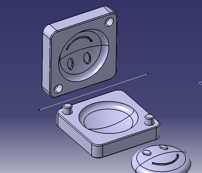 Smiling Face Mold Single 3D print model_19