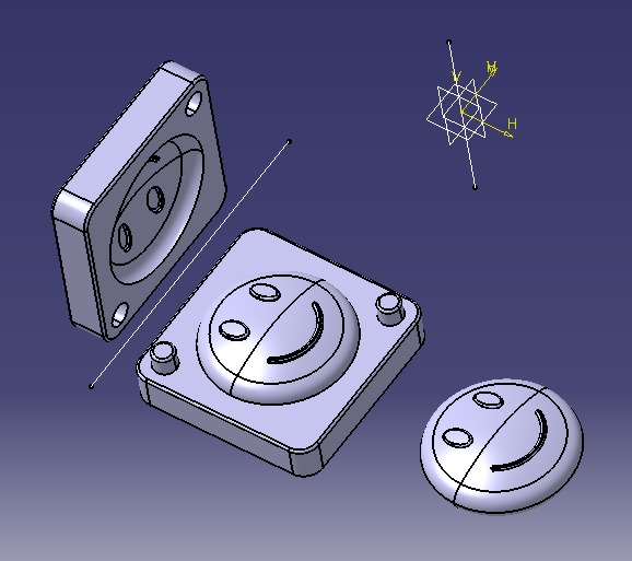 Smiling Face Mold Single 3D print model_11