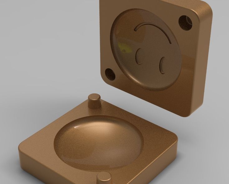 Smiling Face Mold Single 3D print model_44