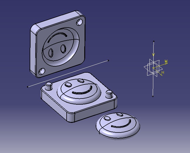 Smiling Face Mold Single 3D print model_15