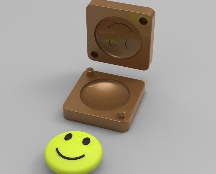 Smiling Face Mold Single 3D print model_25