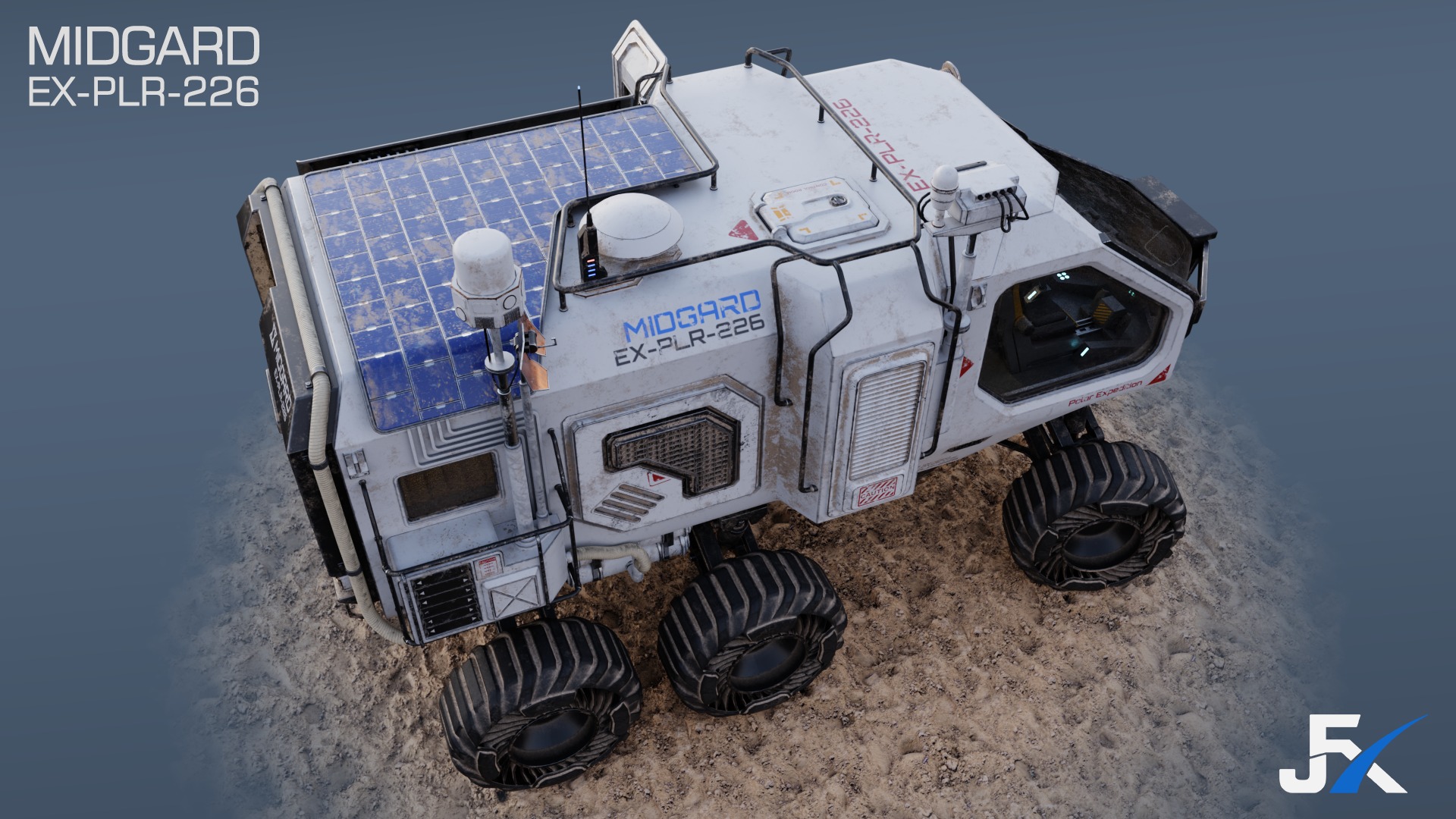 PBR-Unreal-Midgard Expedition Vehicle Rover Low-poly 3D model_10