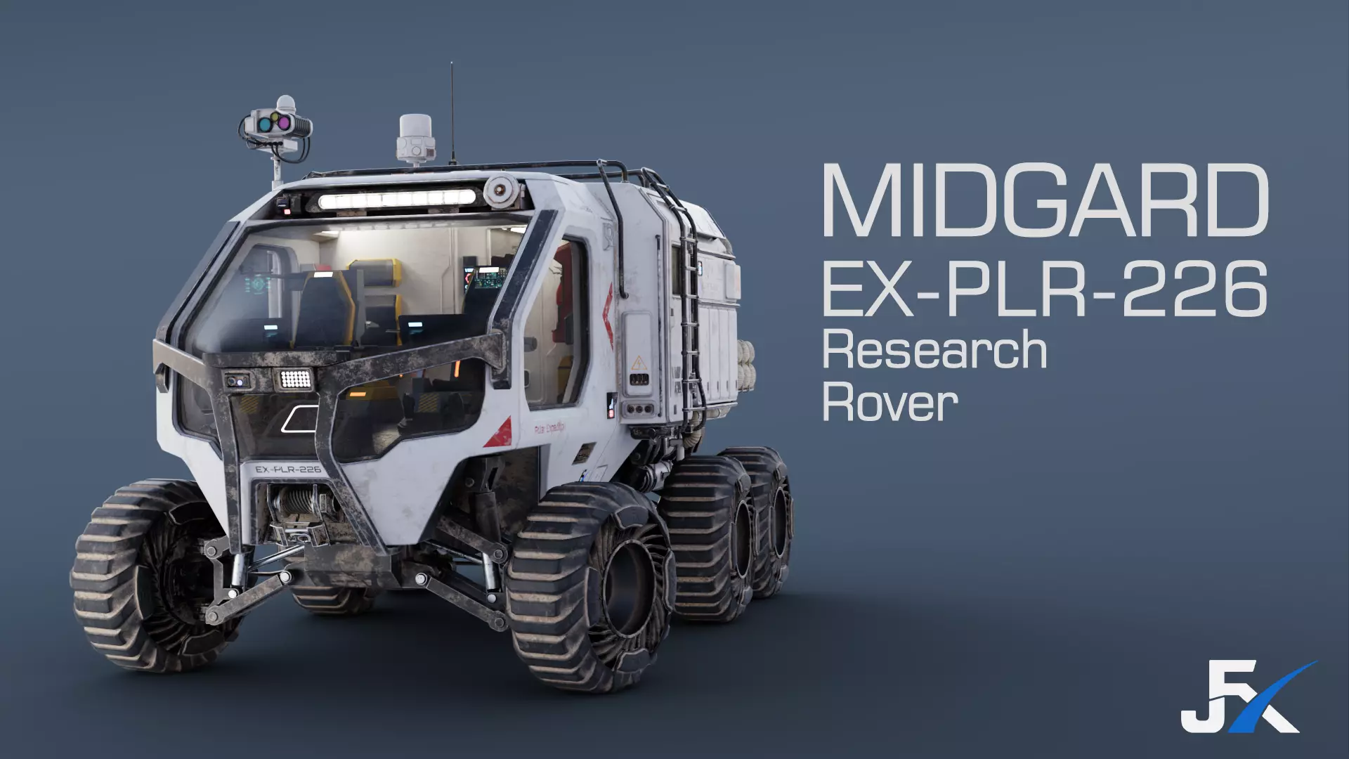 PBR-Unreal-Midgard Expedition Vehicle Rover Low-poly 3D model_0