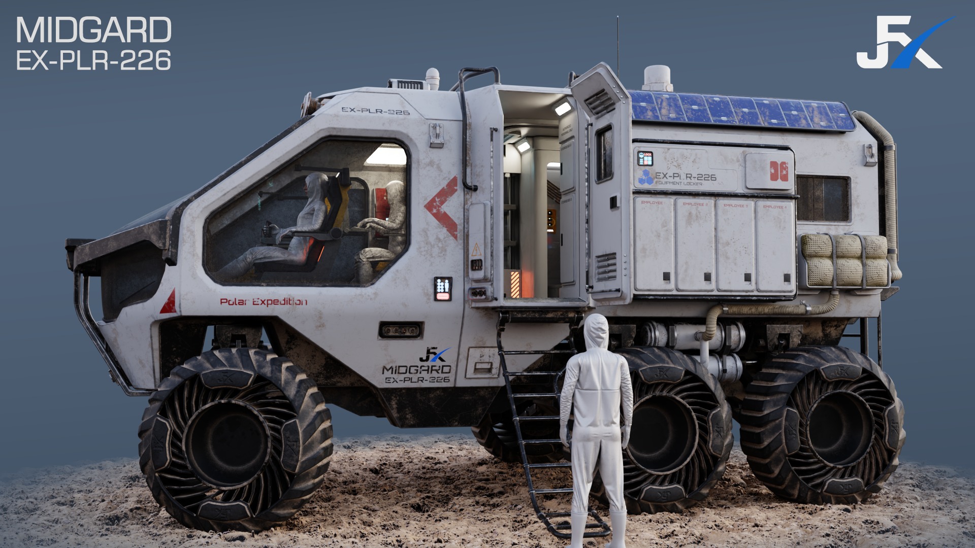 PBR-Unreal-Midgard Expedition Vehicle Rover Low-poly 3D model_8