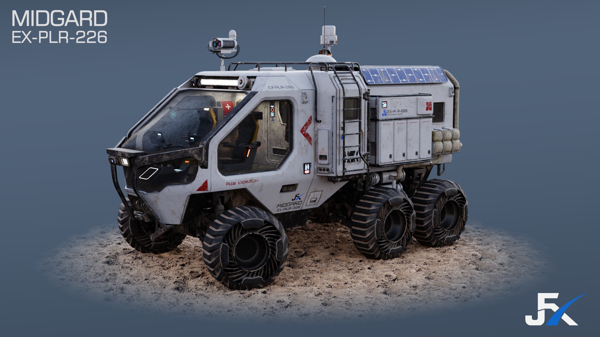 PBR-Unreal-Midgard Expedition Vehicle Rover Low-poly 3D model_5