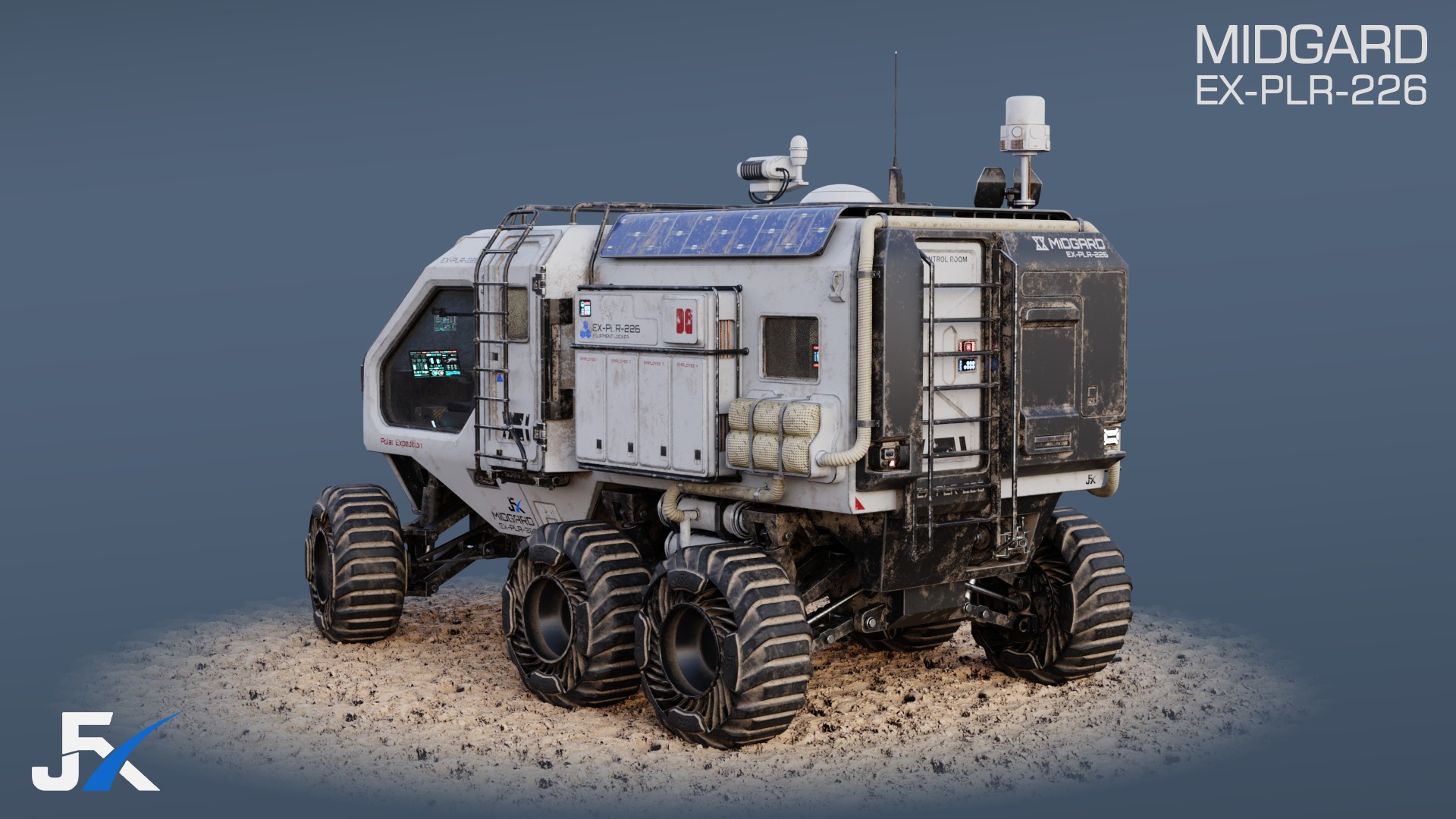 PBR-Unreal-Midgard Expedition Vehicle Rover Low-poly 3D model_7