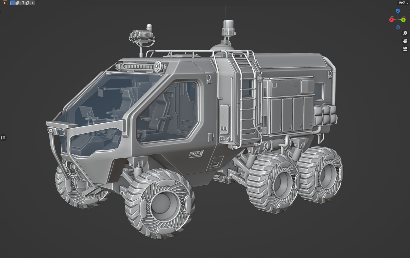 PBR-Unreal-Midgard Expedition Vehicle Rover Low-poly 3D model_25