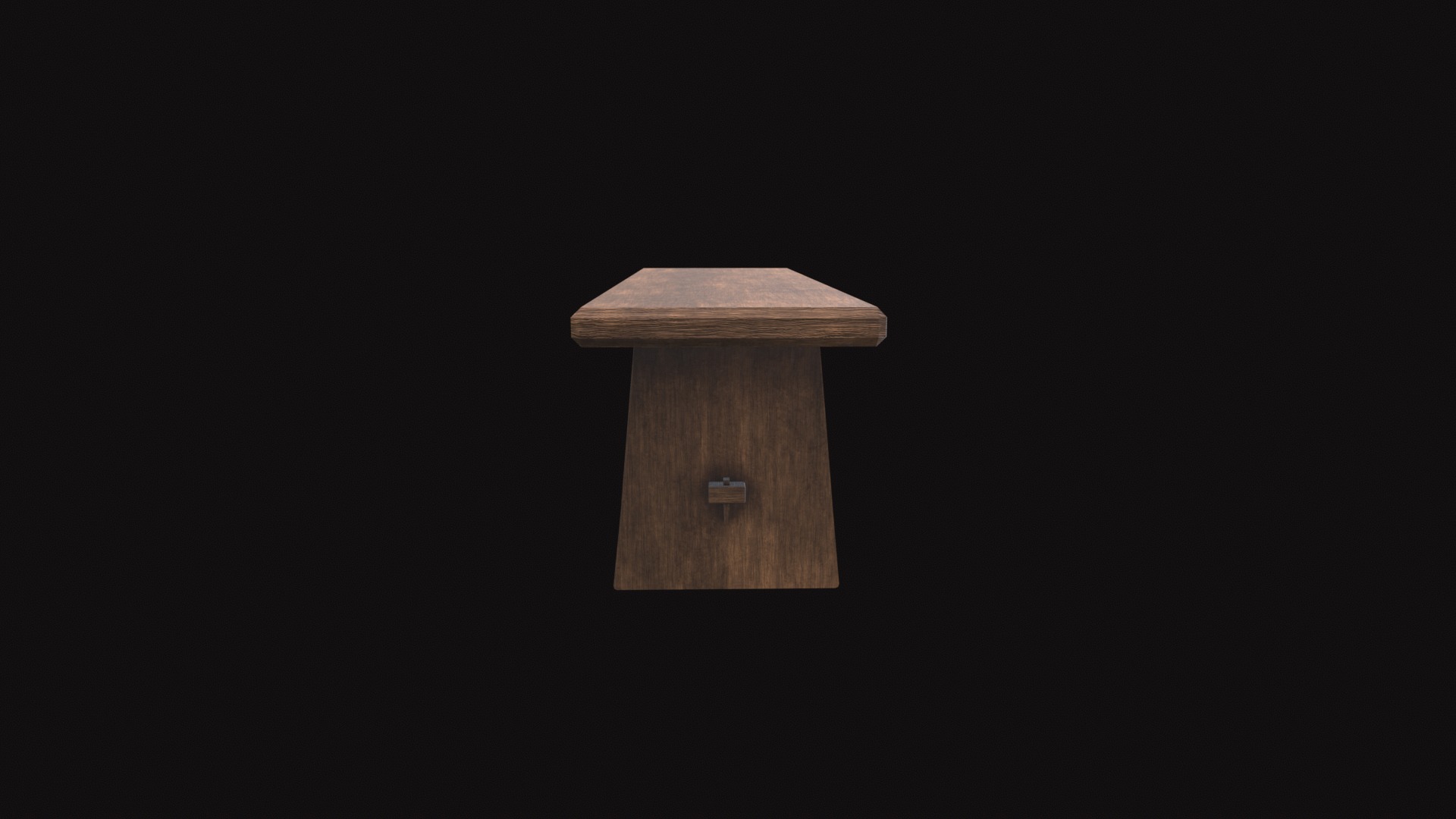 Medieval Bench V03 Low-poly 3D model_2