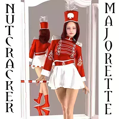 Nutcracker Majorette Outfit For Genesis 8 Female
