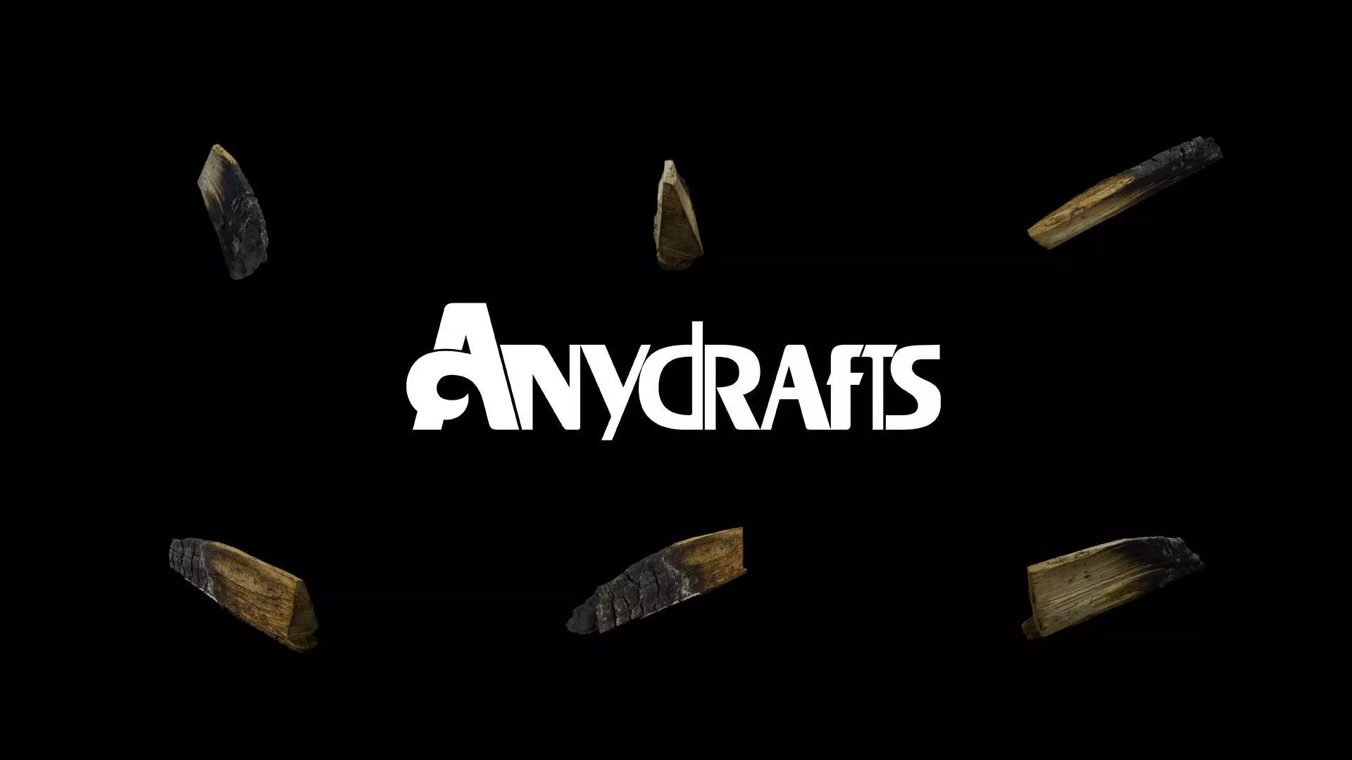 Burnt Firewood Free low-poly 3D model_0