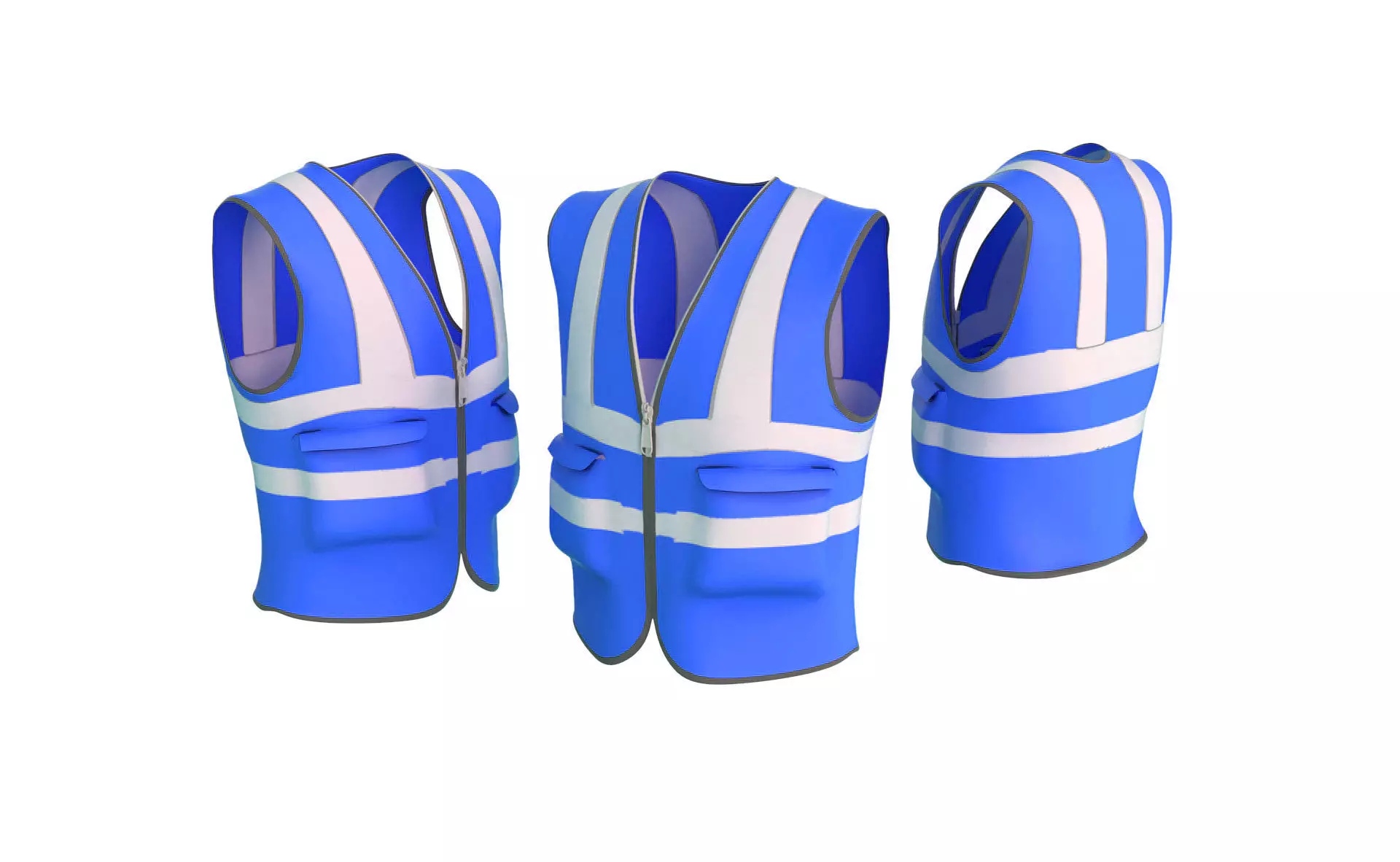 Realistic Worker Vest 007 Low-poly 3D model