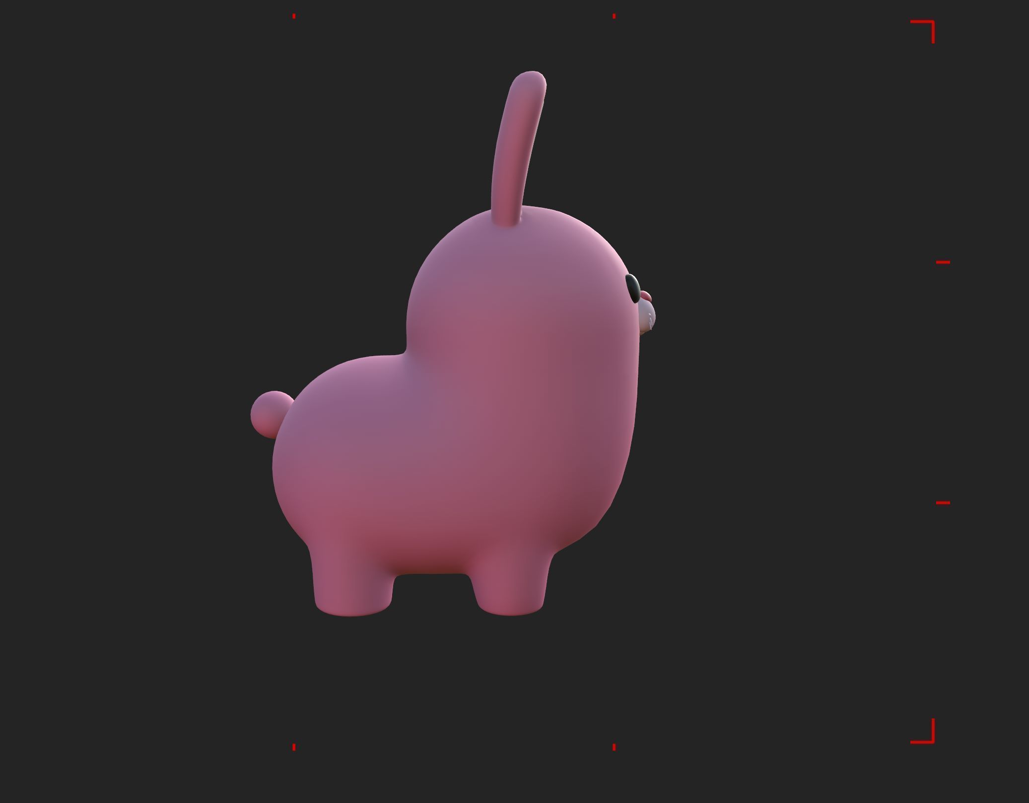 Pink Bunny Character 3D model_13