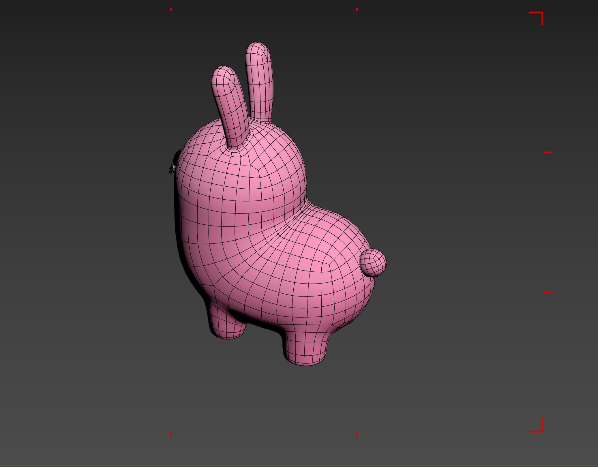 Pink Bunny Character 3D model_29