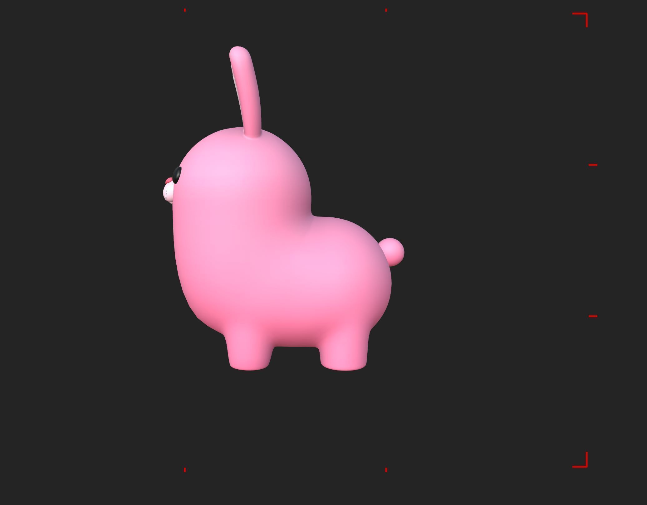 Pink Bunny Character 3D model_17