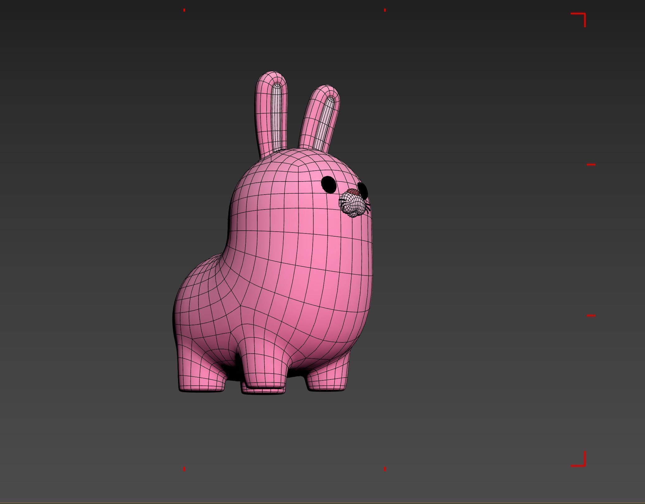 Pink Bunny Character 3D model_25