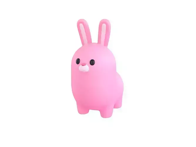 Pink Bunny Character