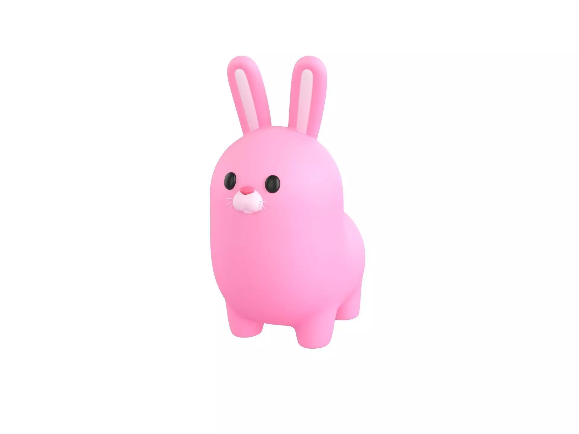 Pink Bunny Character 3D model_0