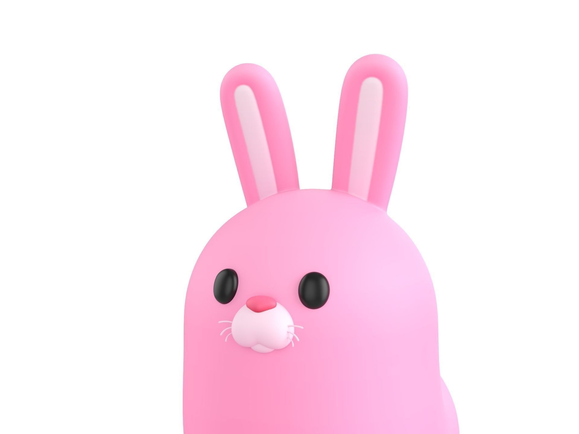 Pink Bunny Character 3D model_9