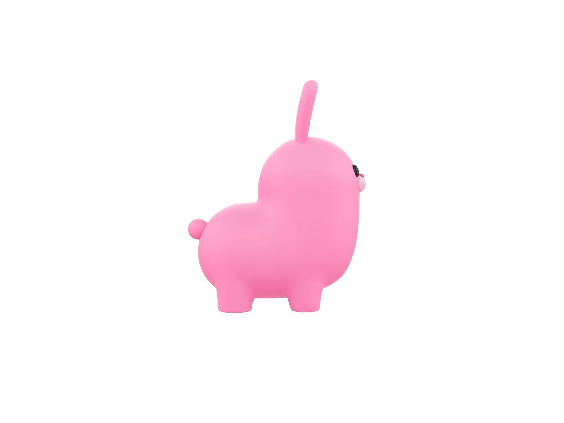 Pink Bunny Character 3D model_3