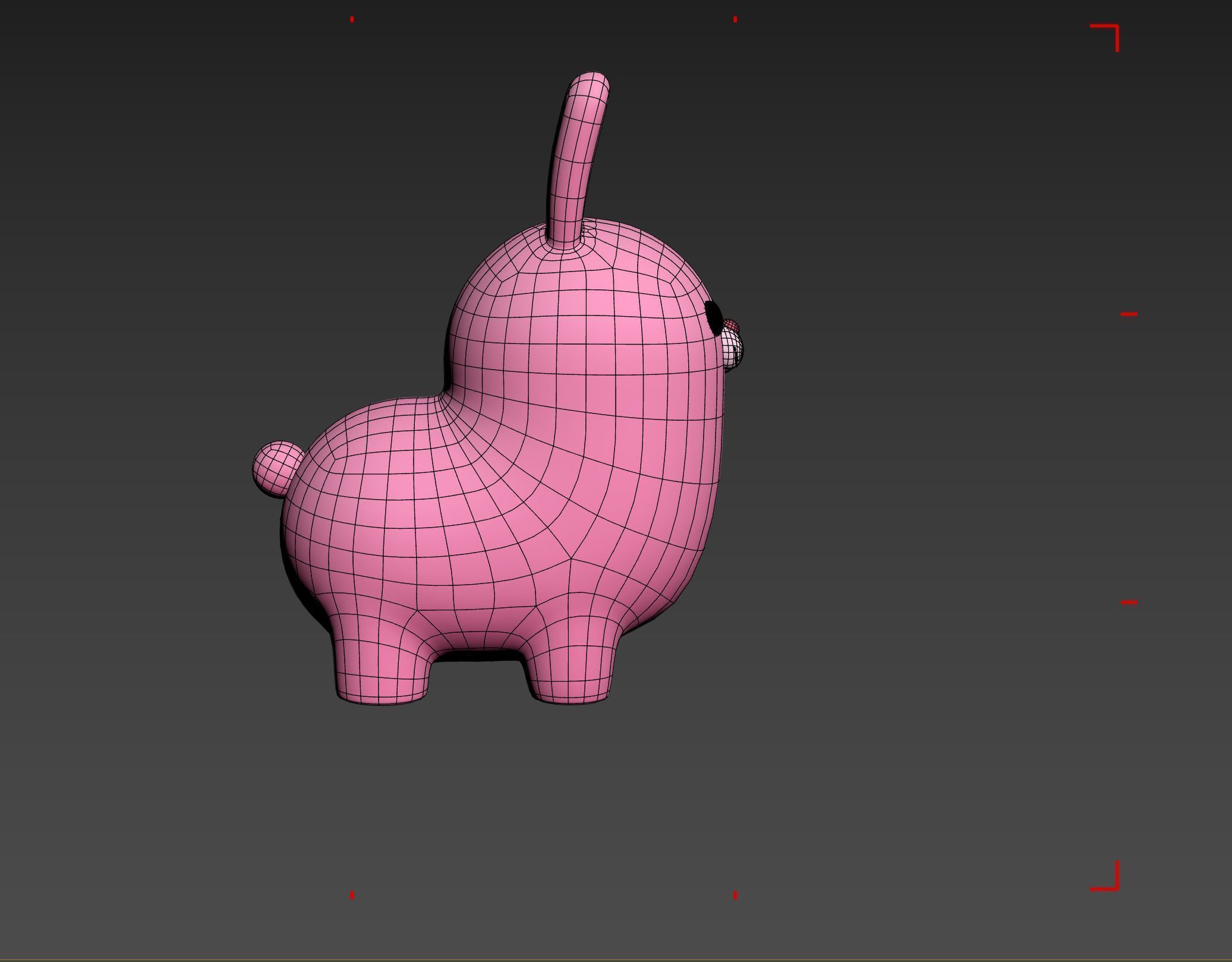 Pink Bunny Character 3D model_27