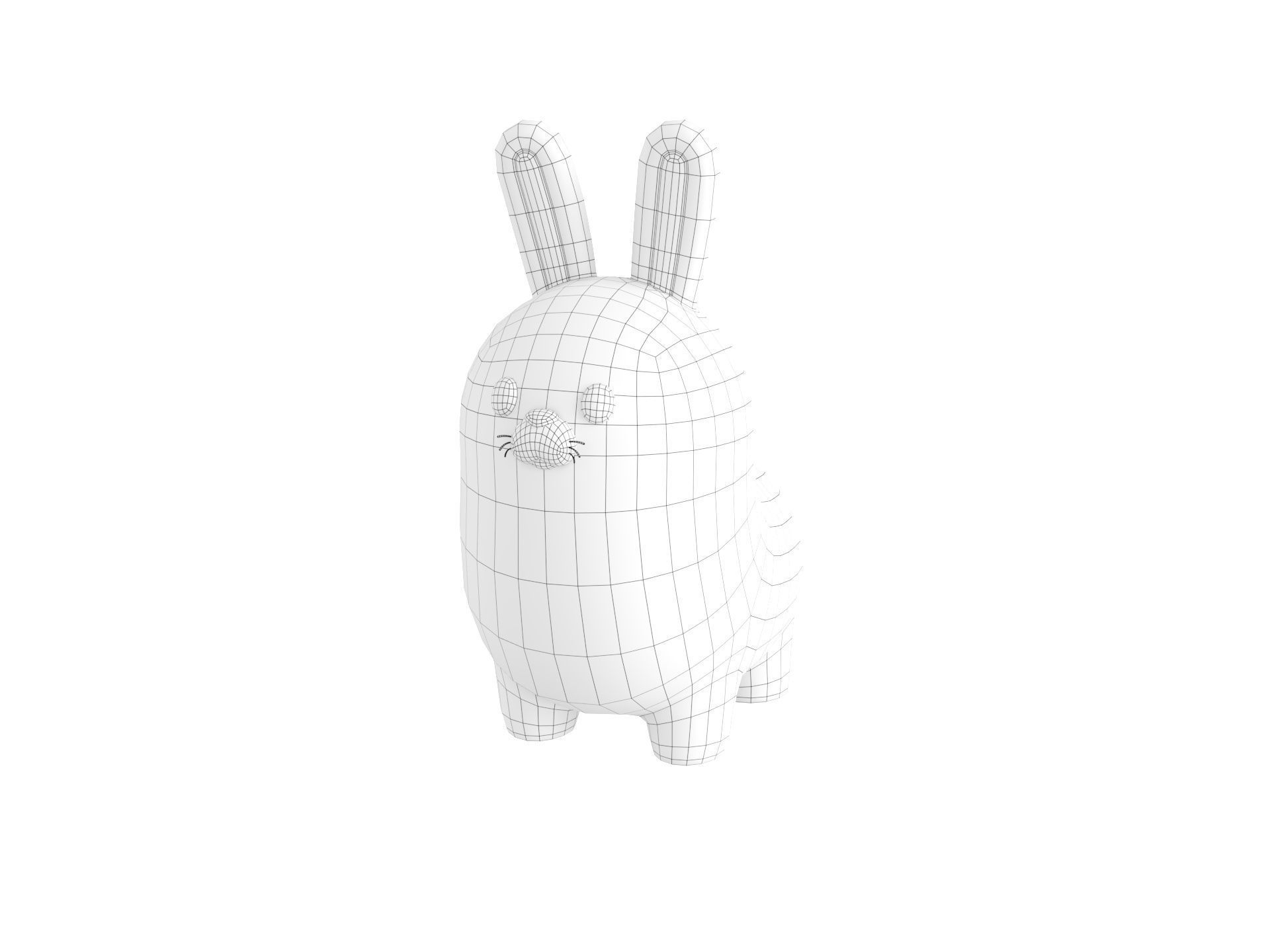 Pink Bunny Character 3D model_35