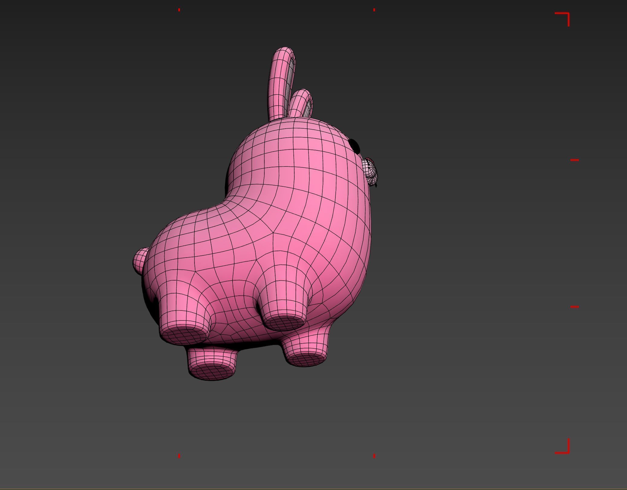 Pink Bunny Character 3D model_26