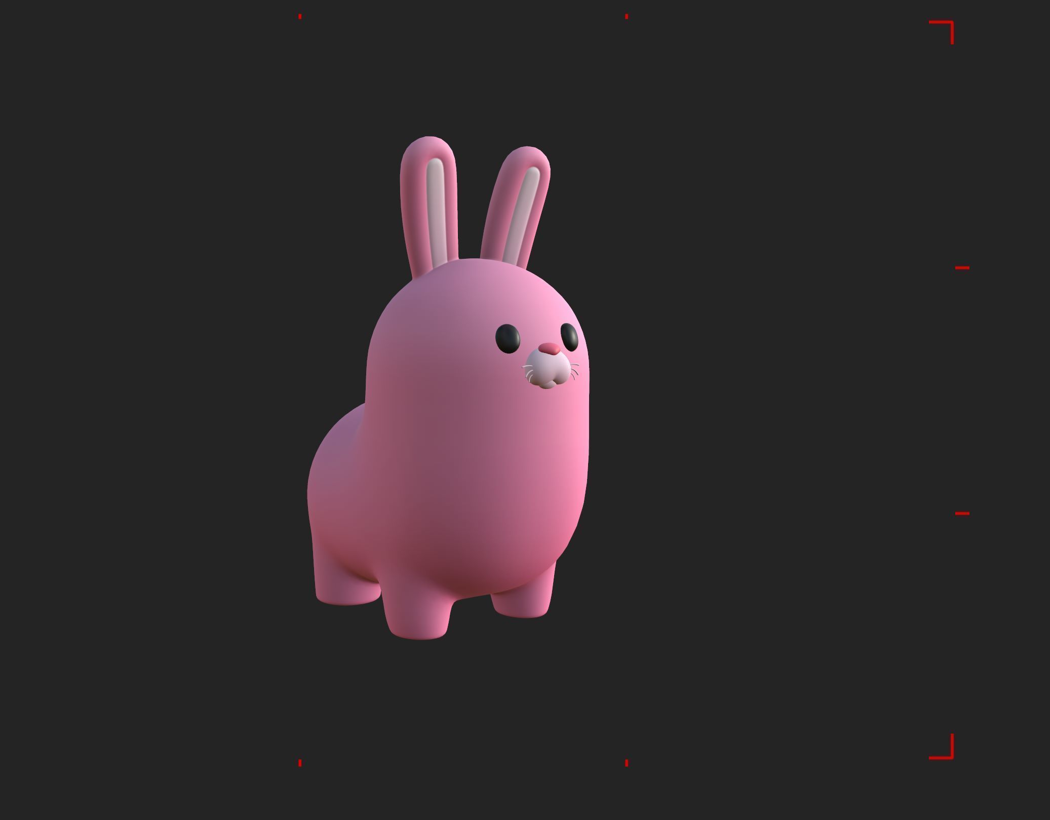 Pink Bunny Character 3D model_12