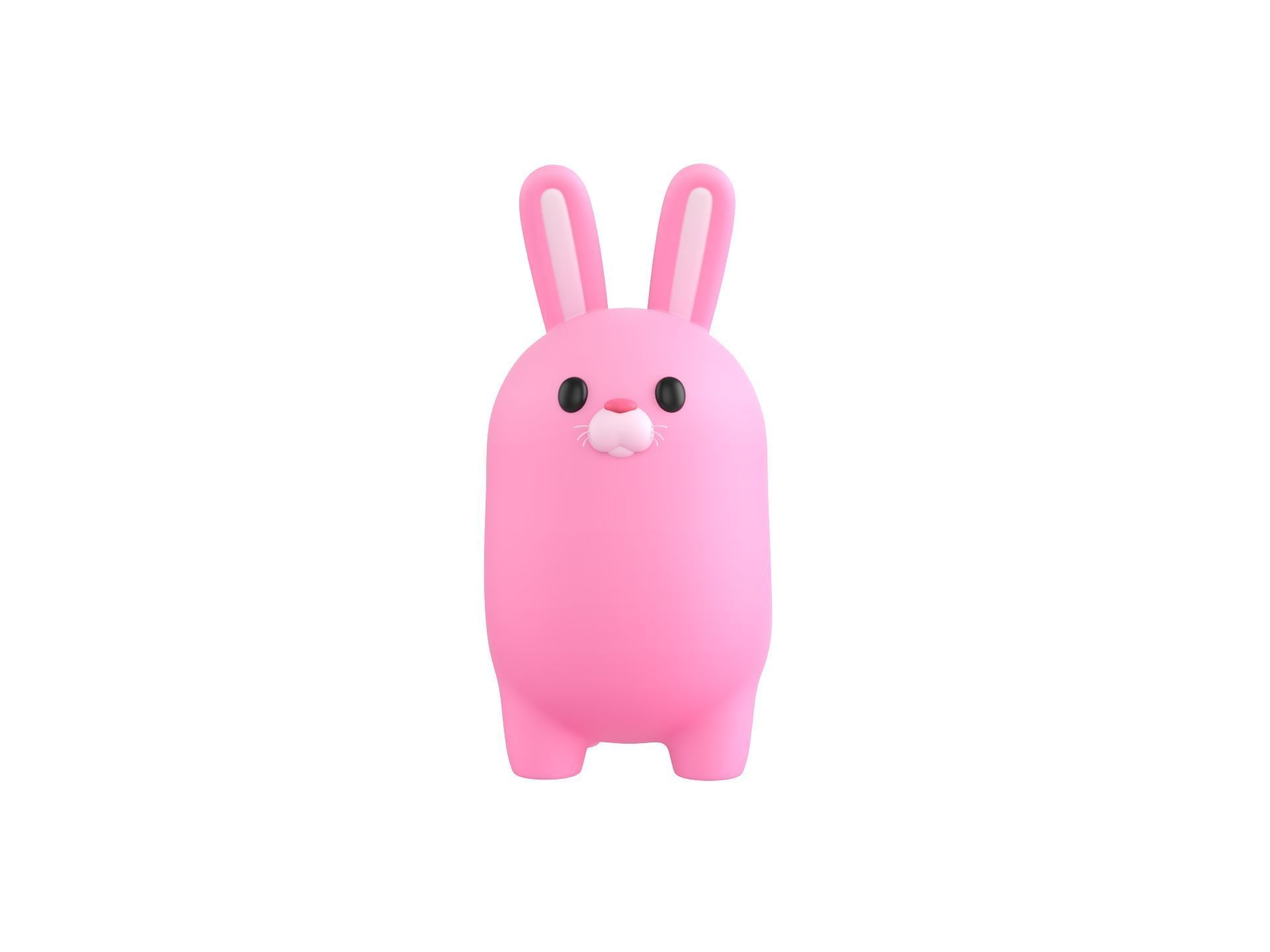 Pink Bunny Character 3D model_1