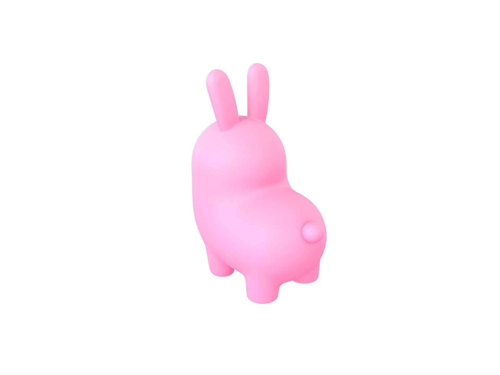 Pink Bunny Character 3D model_6