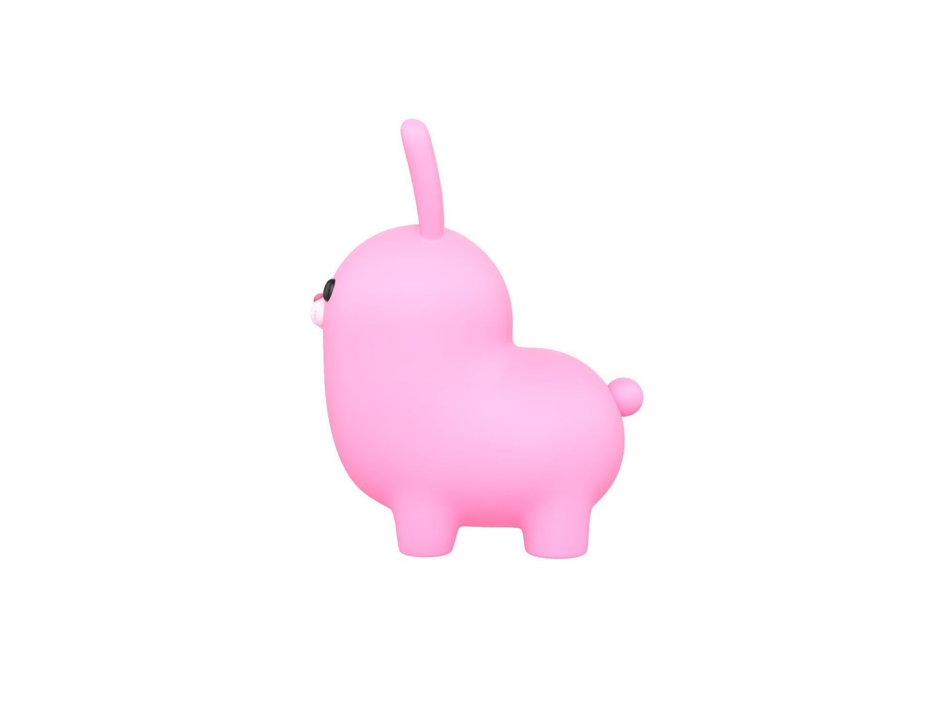Pink Bunny Character 3D model_7