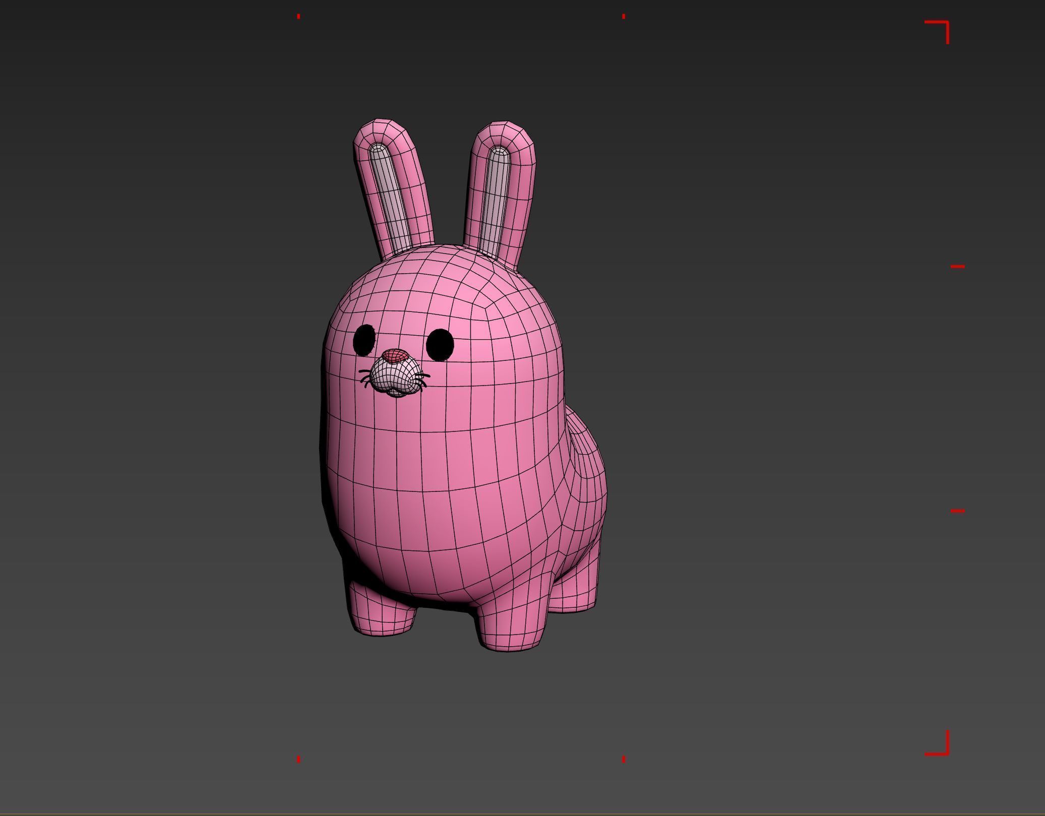 Pink Bunny Character 3D model_22