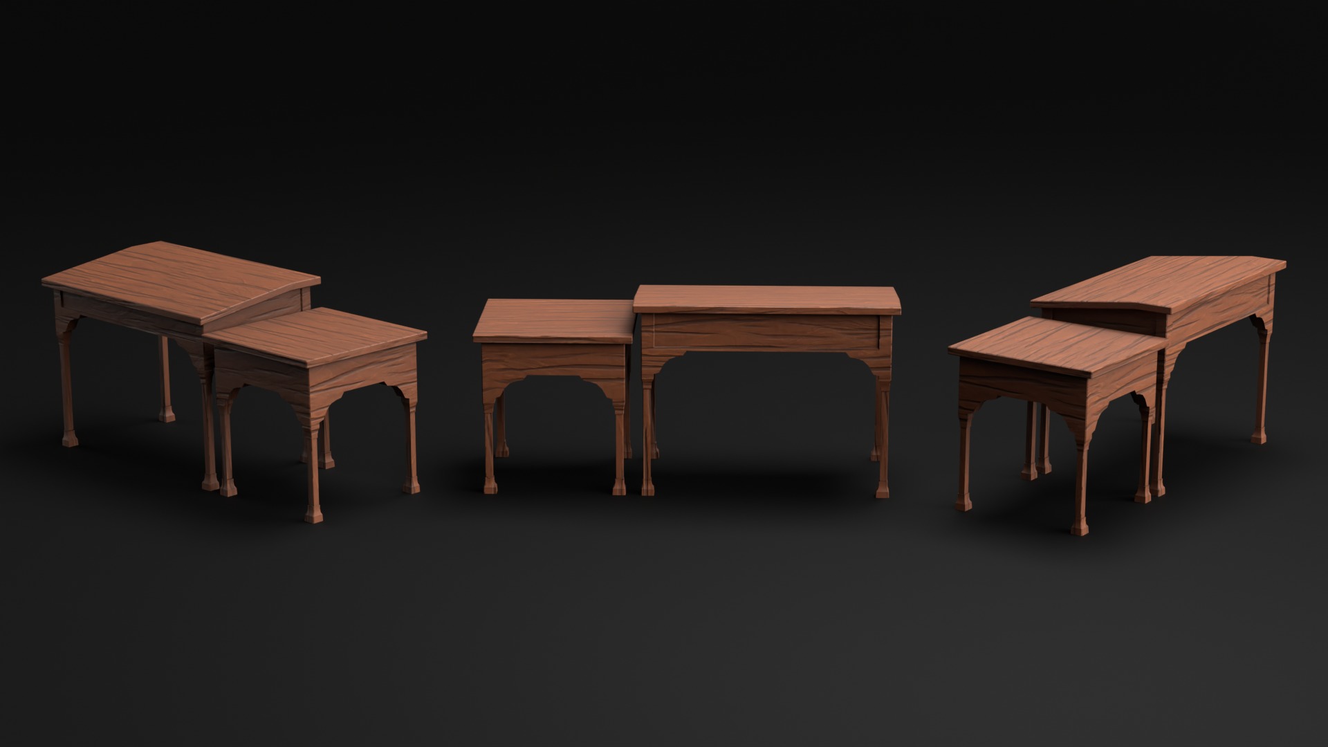 Magical and Wizard Classroom Furniture 3D model_2