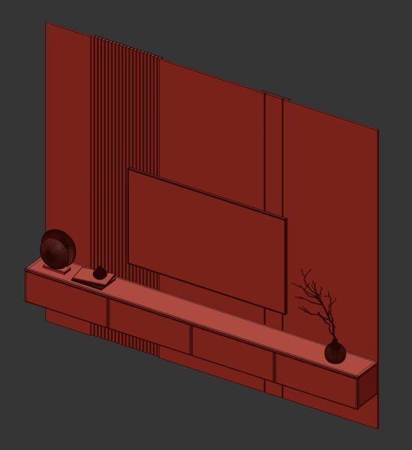 Tv Wall Set 13 3D model_13